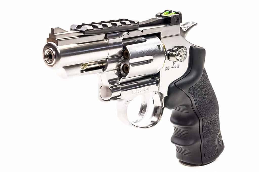 silver airsoft revolver